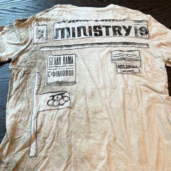 Salvage White Short Sleeve Tee with Graphic Design - Picture 3 of 3